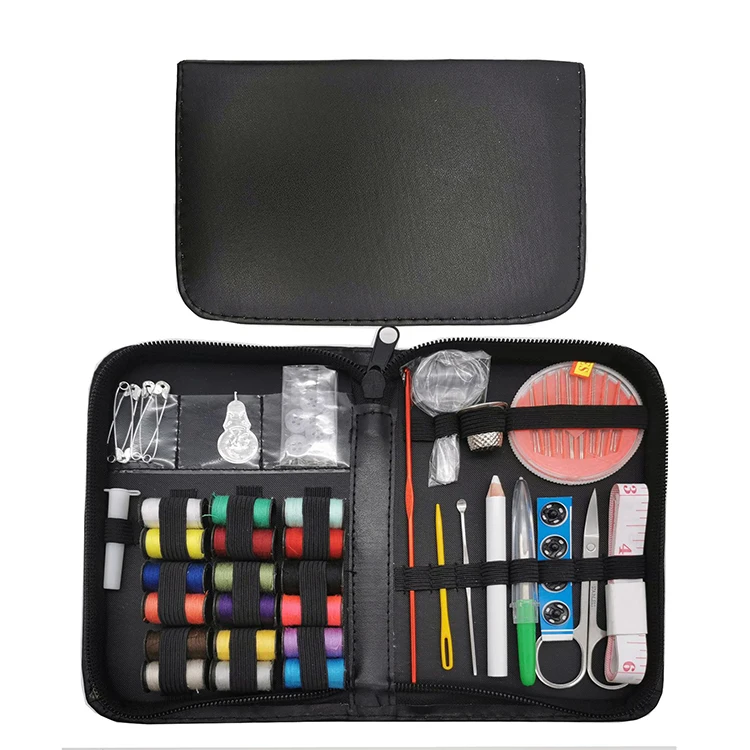 Multifunctional Travel Tool Needle and Thread Sewing Kit   PU packing portable Sewing kit set