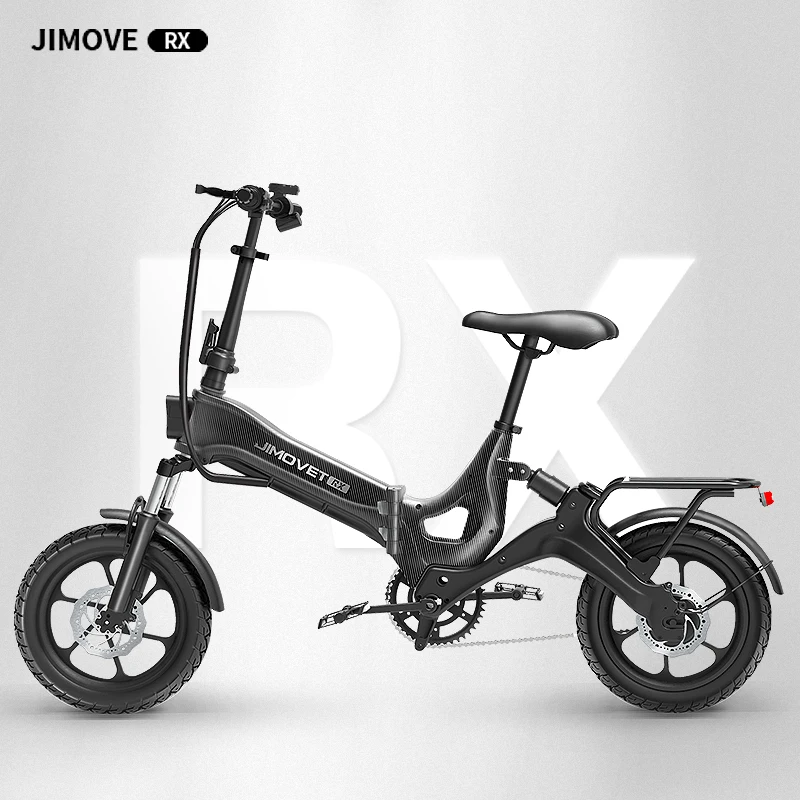 USA Warehouse JIMOVE Magnesium Alloy 48V 400W 12Ah Lithium Battery 16inch Full Suspension Folding Electric City Bike