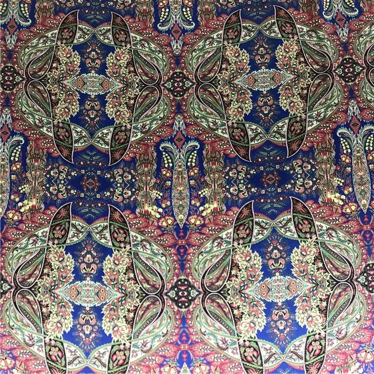 Ткань с принтом пейсли, шелк, вискоза, спандекс, ткань 16 мм, вискозная ткань