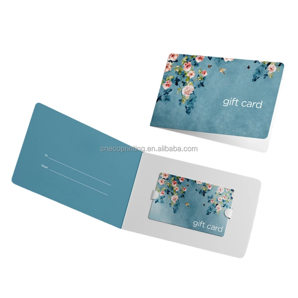 Custom Paper Design Printing Paper Packaging VIP Rewards PVC Material Gift Thank You Card and Holder