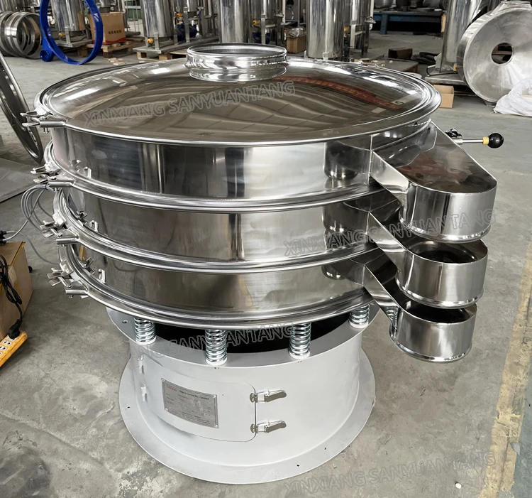 Stainless steel rotary vibration flour sifter screen/food grade vibrating shaker