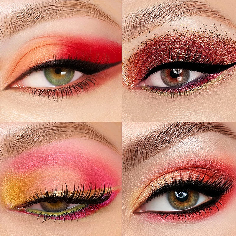 Wanted Distributors High Pigmented 18 Colors Eyeshadow Palette Makeup Glitter Peach Multichrome Eyes Shadow Palette For girls