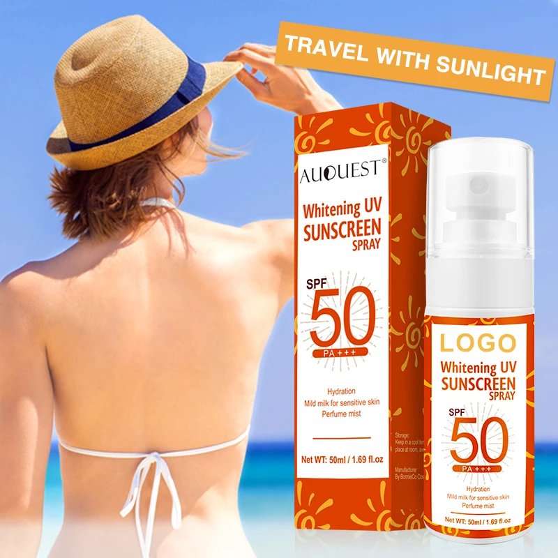 Natural Private Label Brands of Sunblock Water Resistant Whitening Sun block Lotion Sunscreen Spray