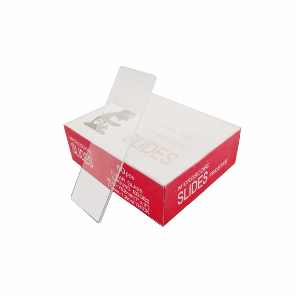 Disposable 72Pcs/Box Ground Edge Single-Side Frosted Microscope Glass Slides 7101 7102 7105
