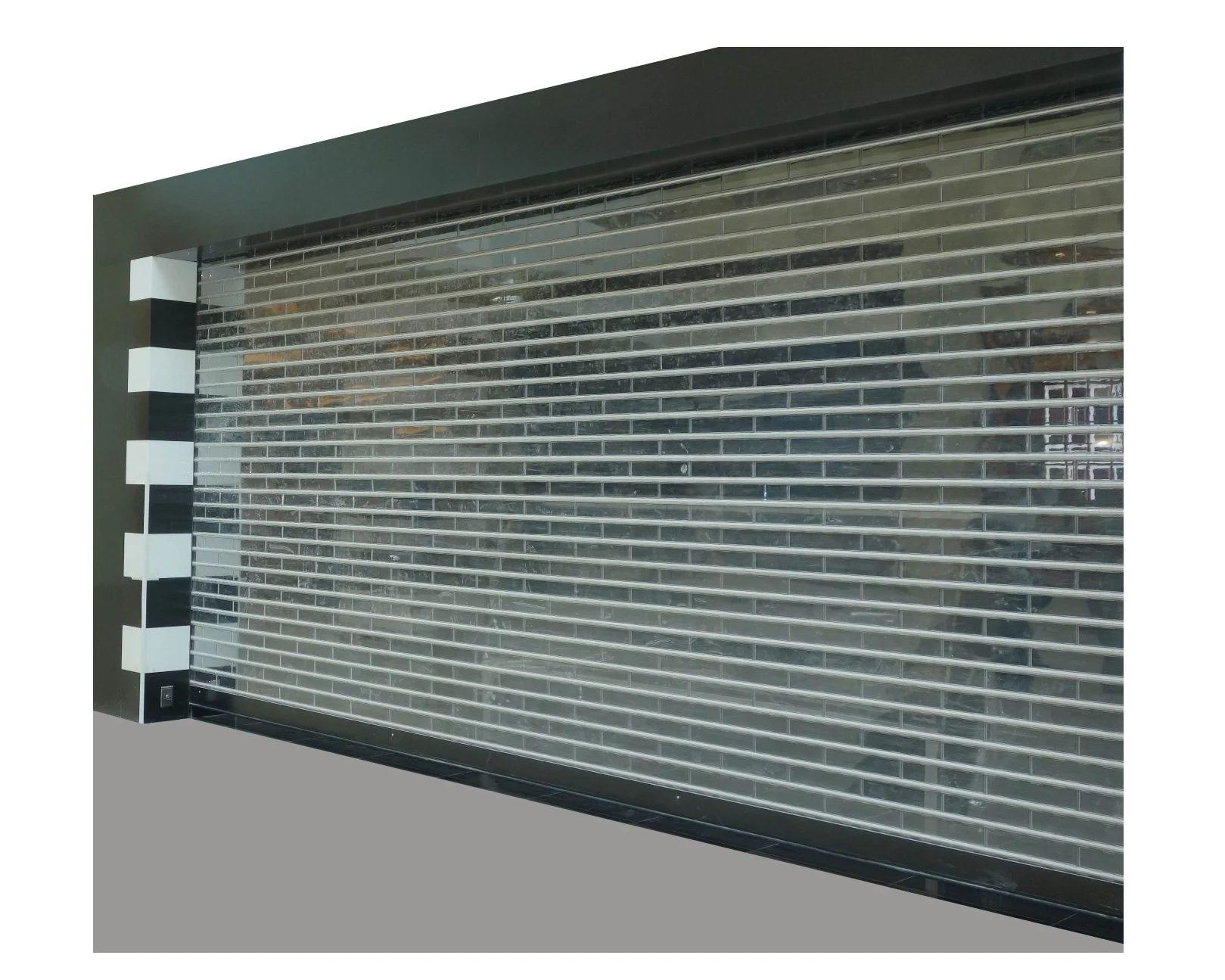 CE Smart Crystal Polycarbonate Roll up Door Shopfront Plastic Grille Roller Shutter Doors Stainless Steel Metal Rolling Doors