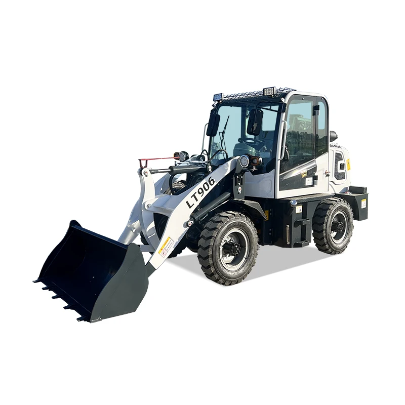 Chinese high quality 4 wheel drive front end loader 600kg 800kg mini wheel loader with CE certificate