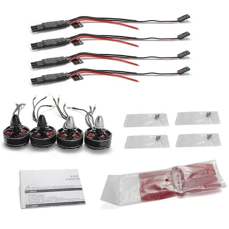 Drone motor set 2300kv brushless motors with 5045 propeller and 20a esc