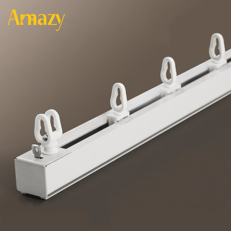 Good Price New Product Special Design Metal Hooks Custom Tape Ripple Wave Fold Curtain Rail Runner