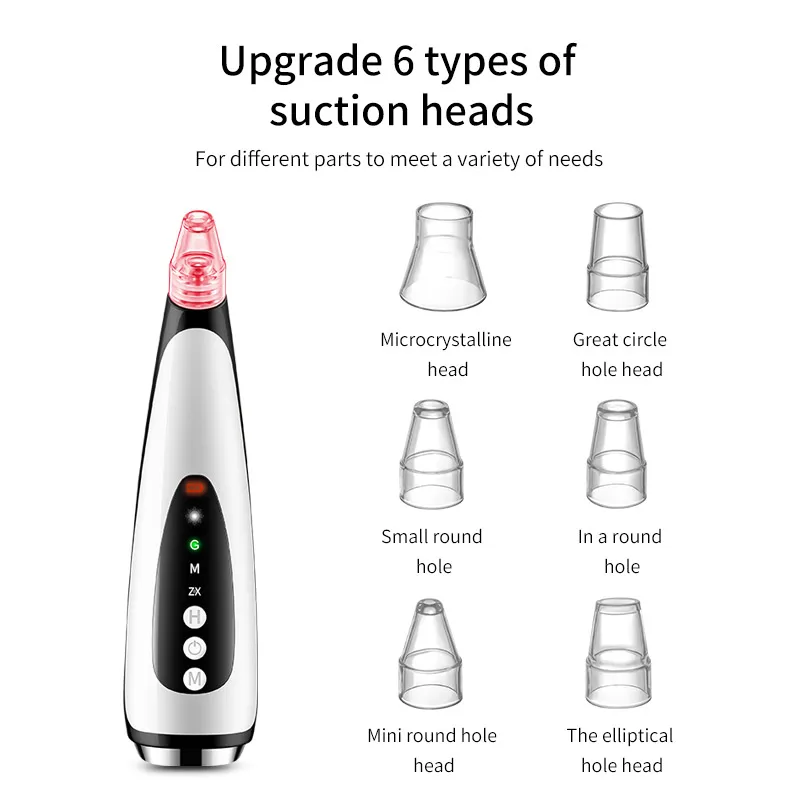 
Portable Rechargeable Face Pores Cleaner Vacuum Powered Blackhead Remover Heates Deep Cleanser Blackhead Cleaner 