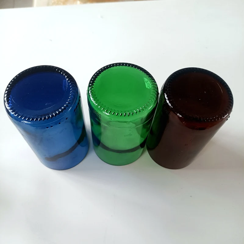 Recyclable 10oz 12oz beer Wine Bottle Cut Glass Recycled