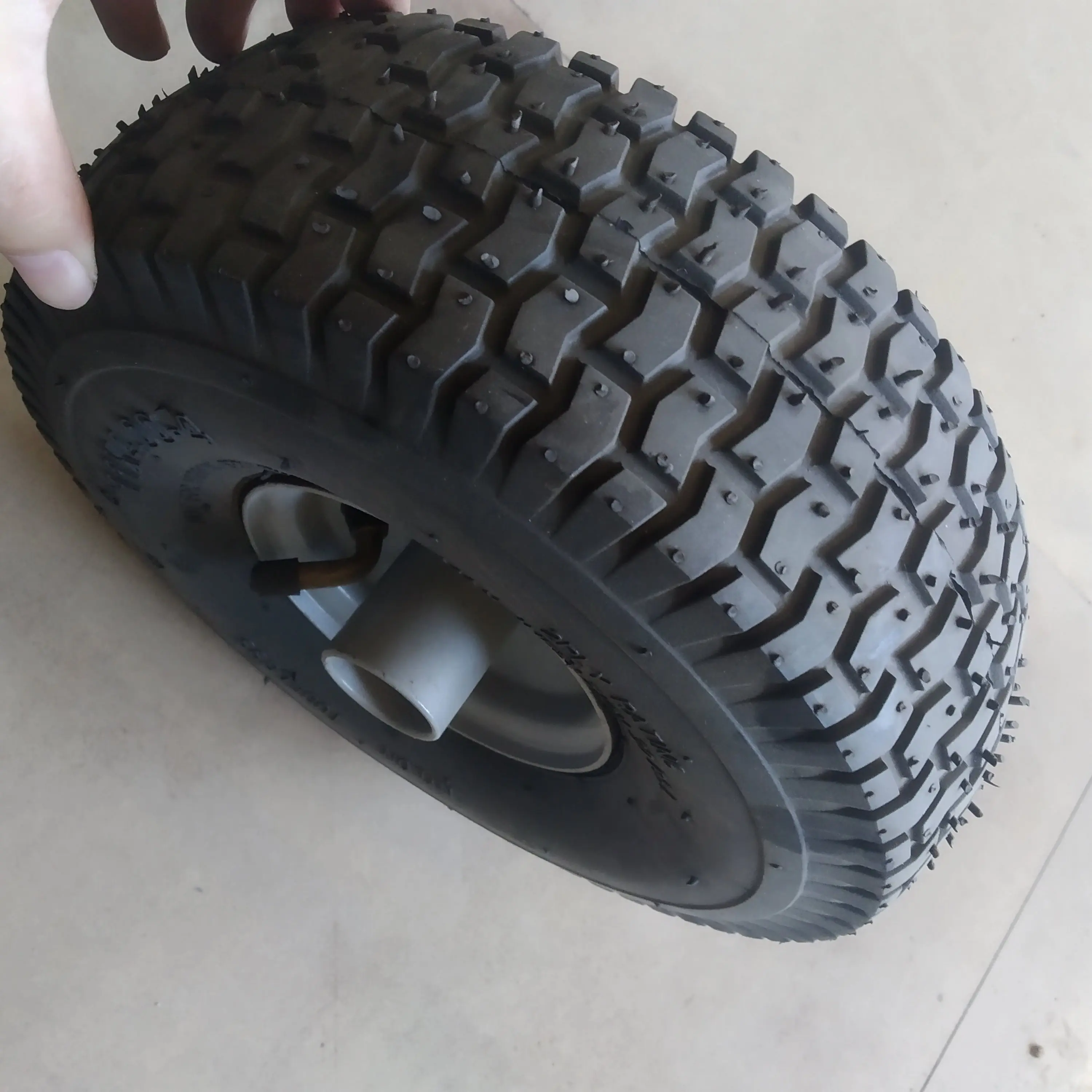 4.10/3.50-4 Scooter Tires Replacement Inflatable Wheel for Garden Wagon Beach/ Golf Cart Pressure Washers Trailer Dollies