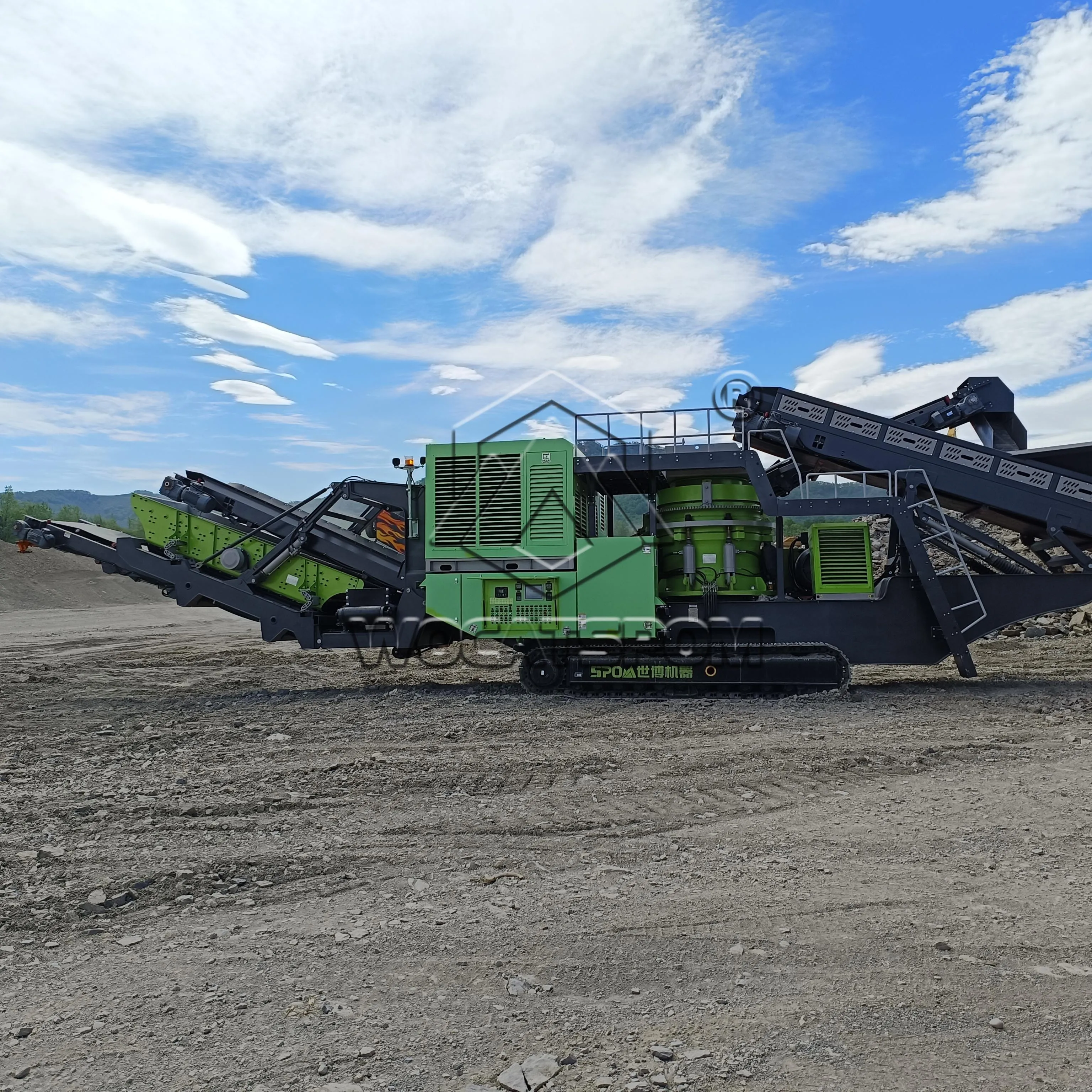 100tph track-mounted mobile cone crusher mobile crushing equipment for limestone river stone high quality machine