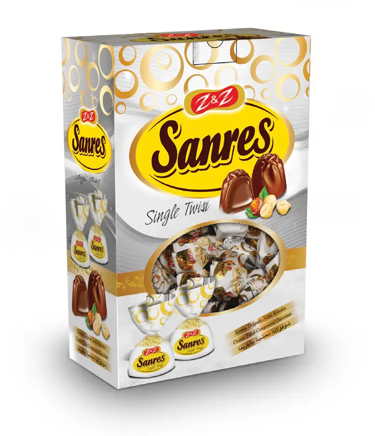 China Chocolate  China Factory Eco-friendly Customized Simple Cream Filled Chocolate in 2 kg box