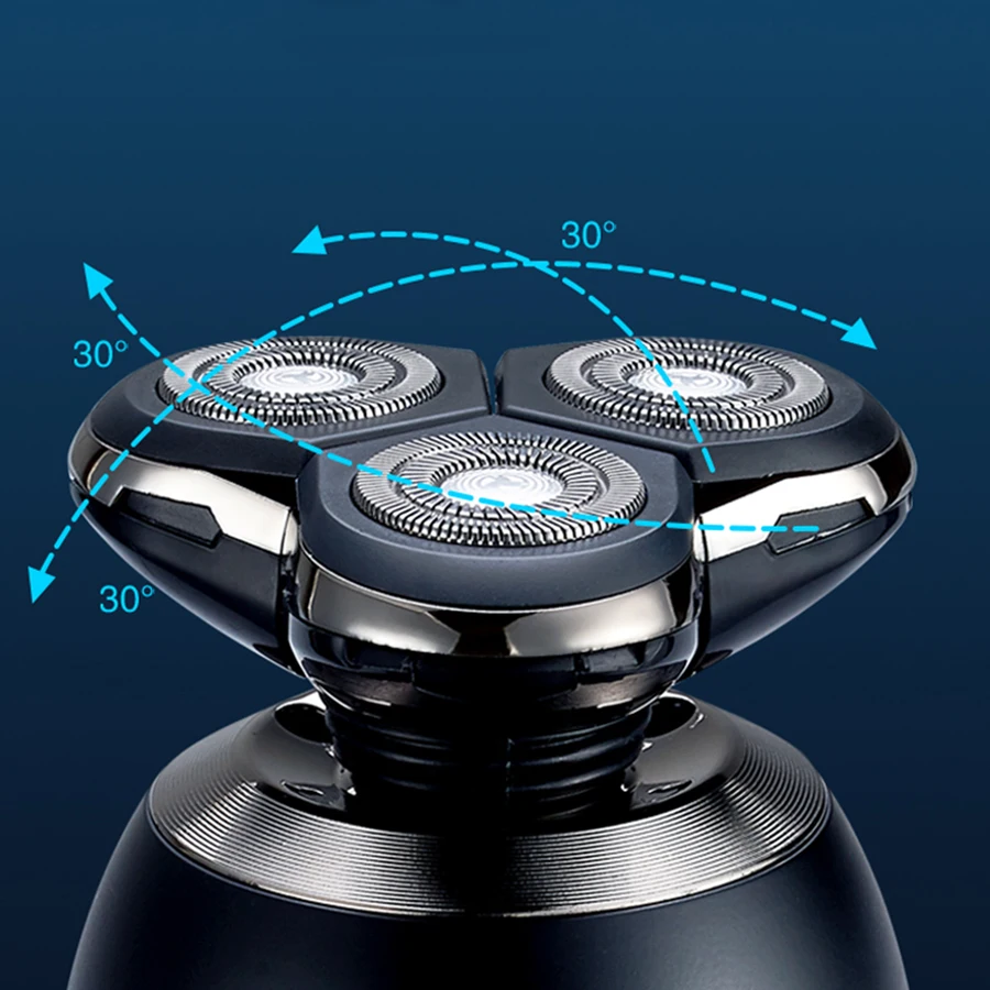 best quality waterproof rechargeable type- c 3 heads electric barber shaving razor