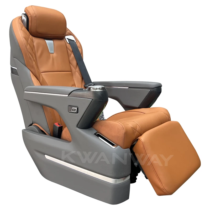 High-quality luxury car seat customization Nappa leather luxury VIP seat suitable for Toyota Coaster and Toyota Hiace van