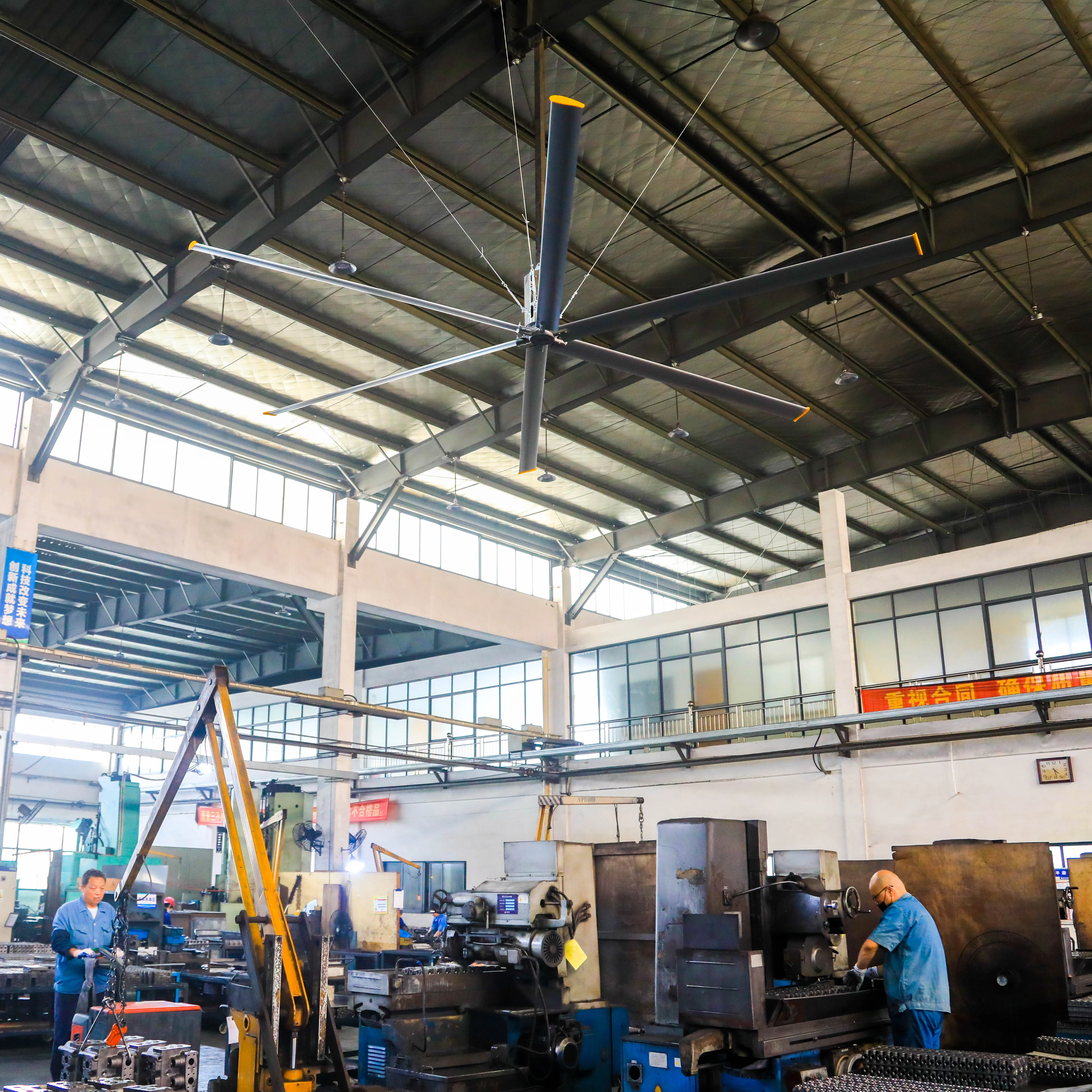 Широкие наружные вентиляторы Kale, промышленный потолочный вентилятор HVLS 24 фута 7,3 м