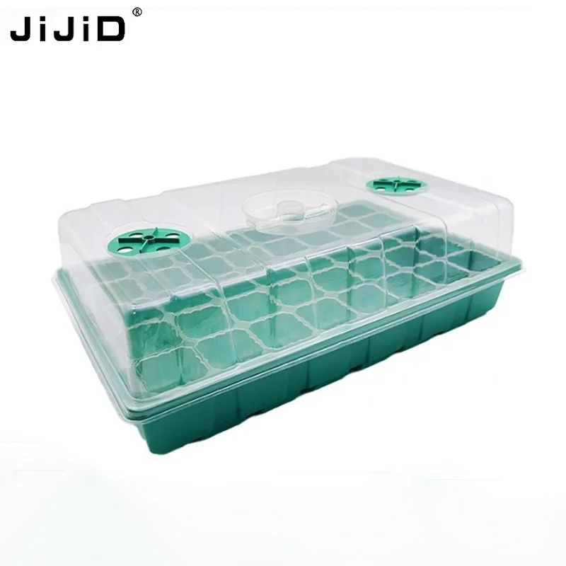JiJiD Wholesale Plant Nursery Tray & Lids Sowing Propagator Kit Farm Seed Grow Pots Deep 40Cells Herb Seed Sprouting Tray