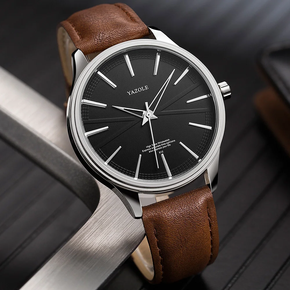 Simple Watches for Men Leather Band Fashion Unique Factory Direct Wrist mens style watches  reloj