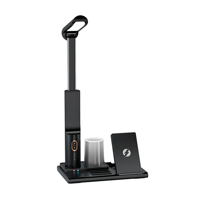Hot Selling New Arrivals 15w Fast Charging Wireless Charger Stand With Desk Lamp