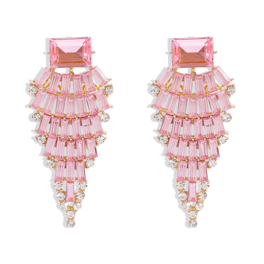 2021 European and american new long earrings hot fashion trendy drop shaped creative earring jewelry