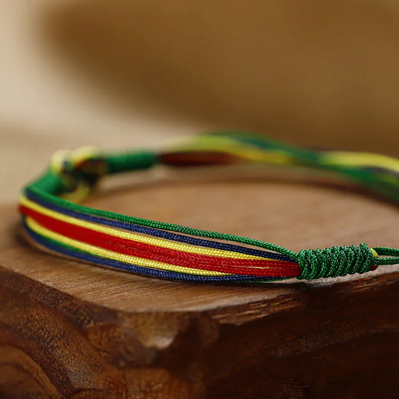 Custom Countries Flag Woven Bracelets American Spain National Flag Tibetan Handmade Braided Tread String Rope Knot Bracelet