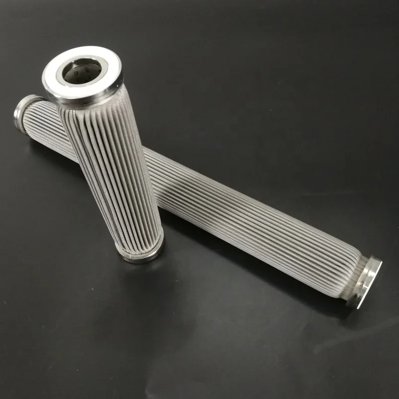 Customized high temperature washable ss 304 316L stainless steel pleated filter cartridge element for oil water filtering