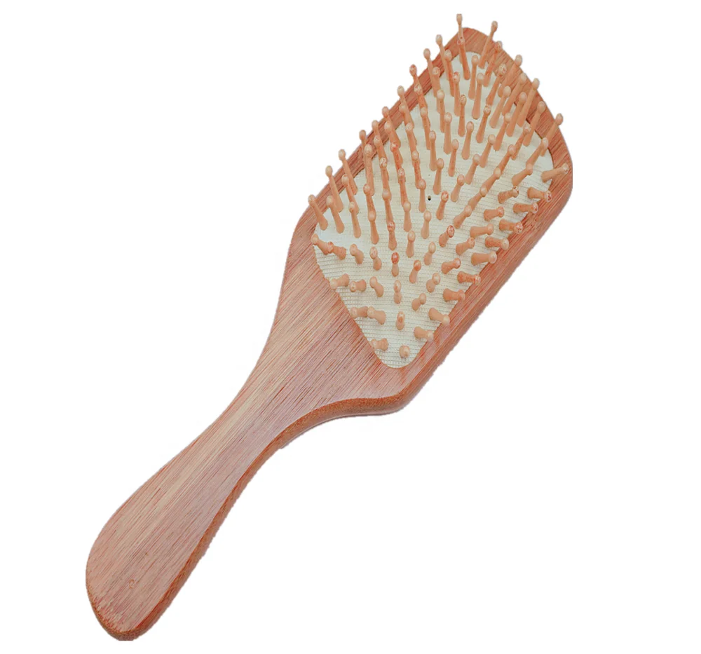 Бамбуковая щетка для волос, профессиональная, OEM, натуральная, на заказ, щетка для волос с подушкой из вишневого дерева