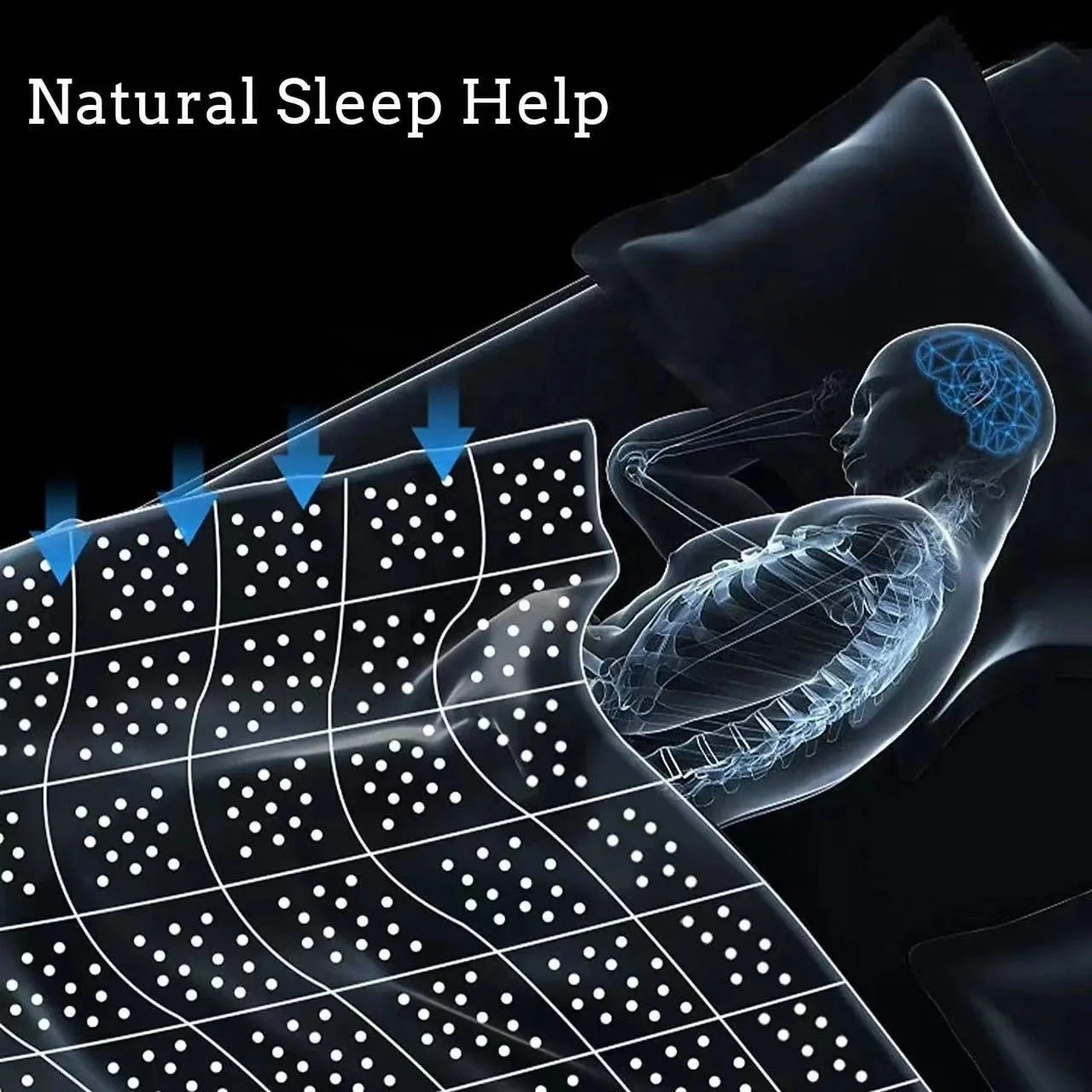 Factory Cheap Price Custom Weighted Blanket Adult Glass Beads Cotton Double Side 15lbs Heavy for Home and Hotel