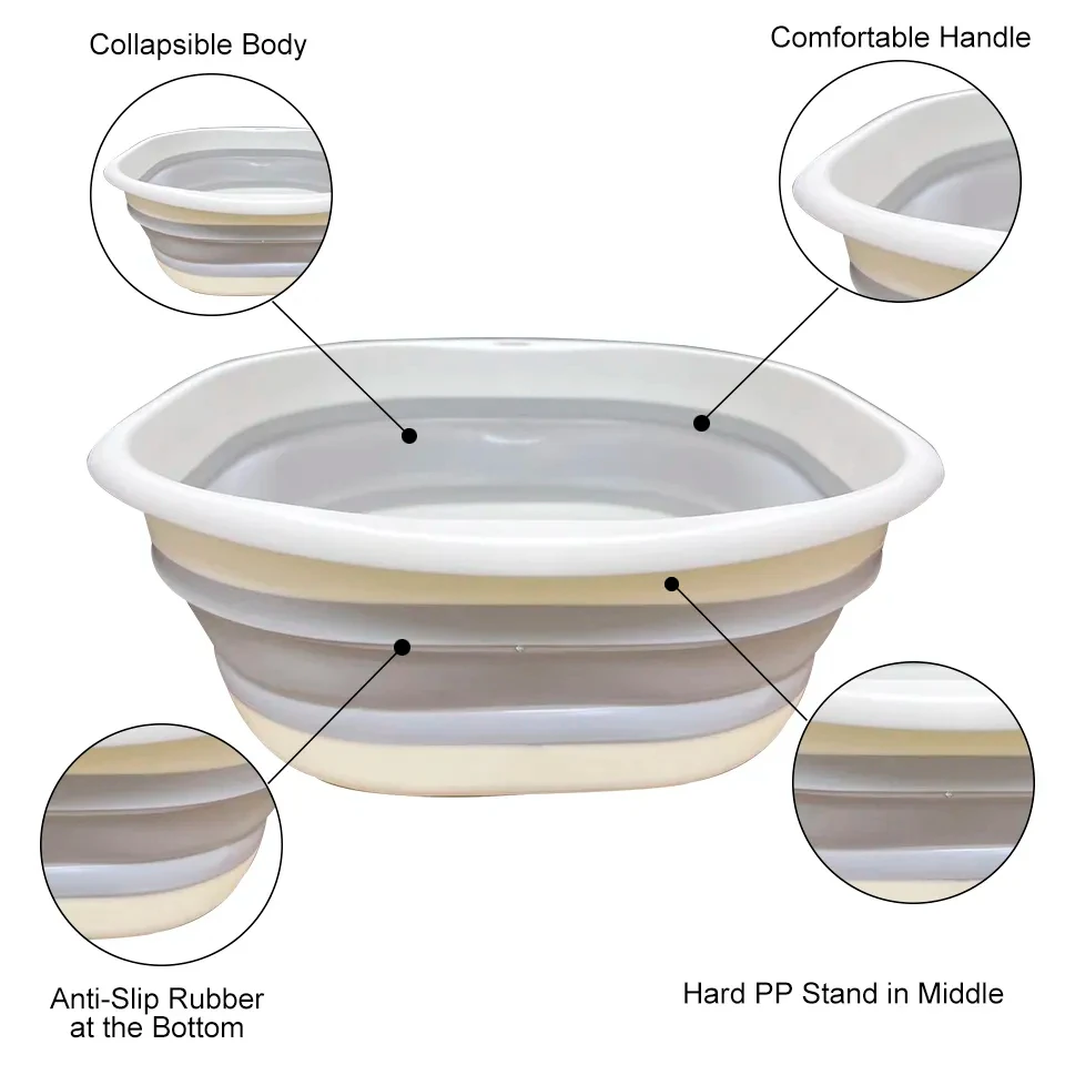 Home Kitchen Large Collapsible Foldable Pop Up Plastic Basket Folding Storage Laundry Basket