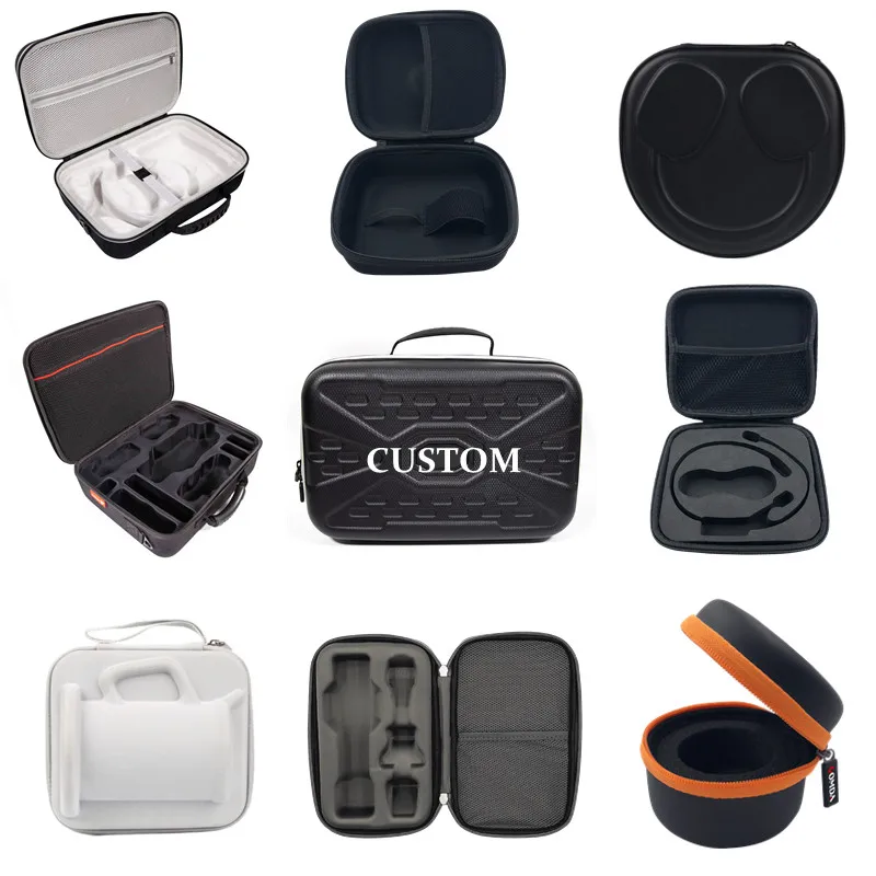 Custom Portable Travel Shockproof Durable Hard Zipper Box Bag Carrying EVA Case