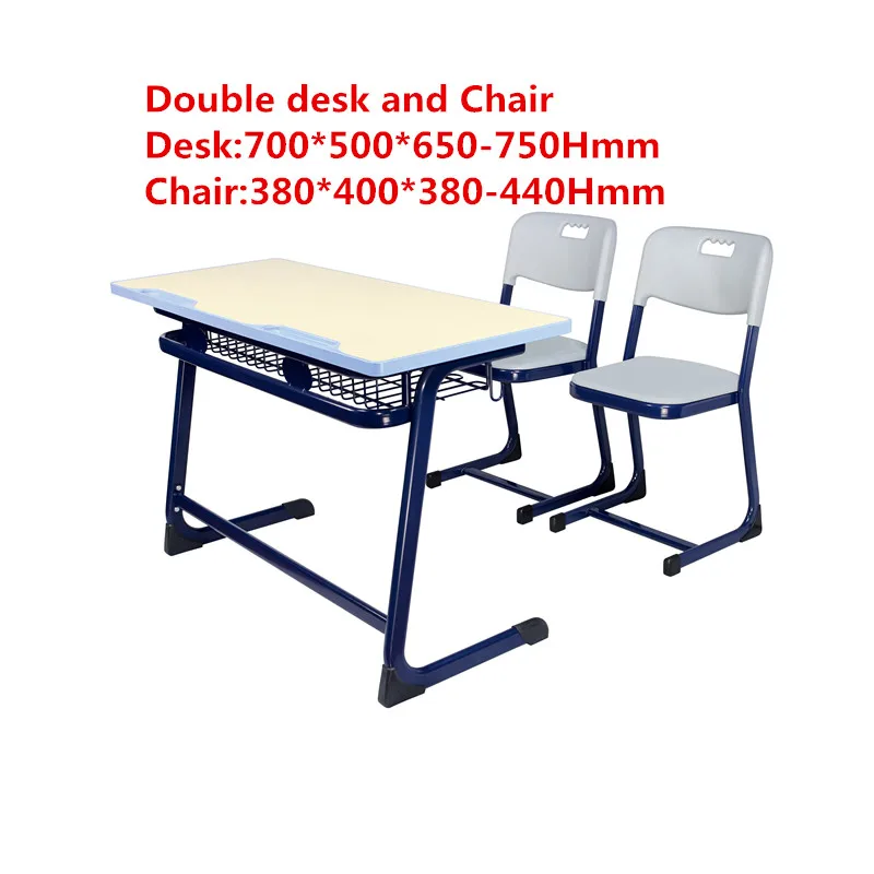 Height Fixed Adjustable double Large Storage Children Study Desk Kids Study Table With Storage Drawer  children table and chair