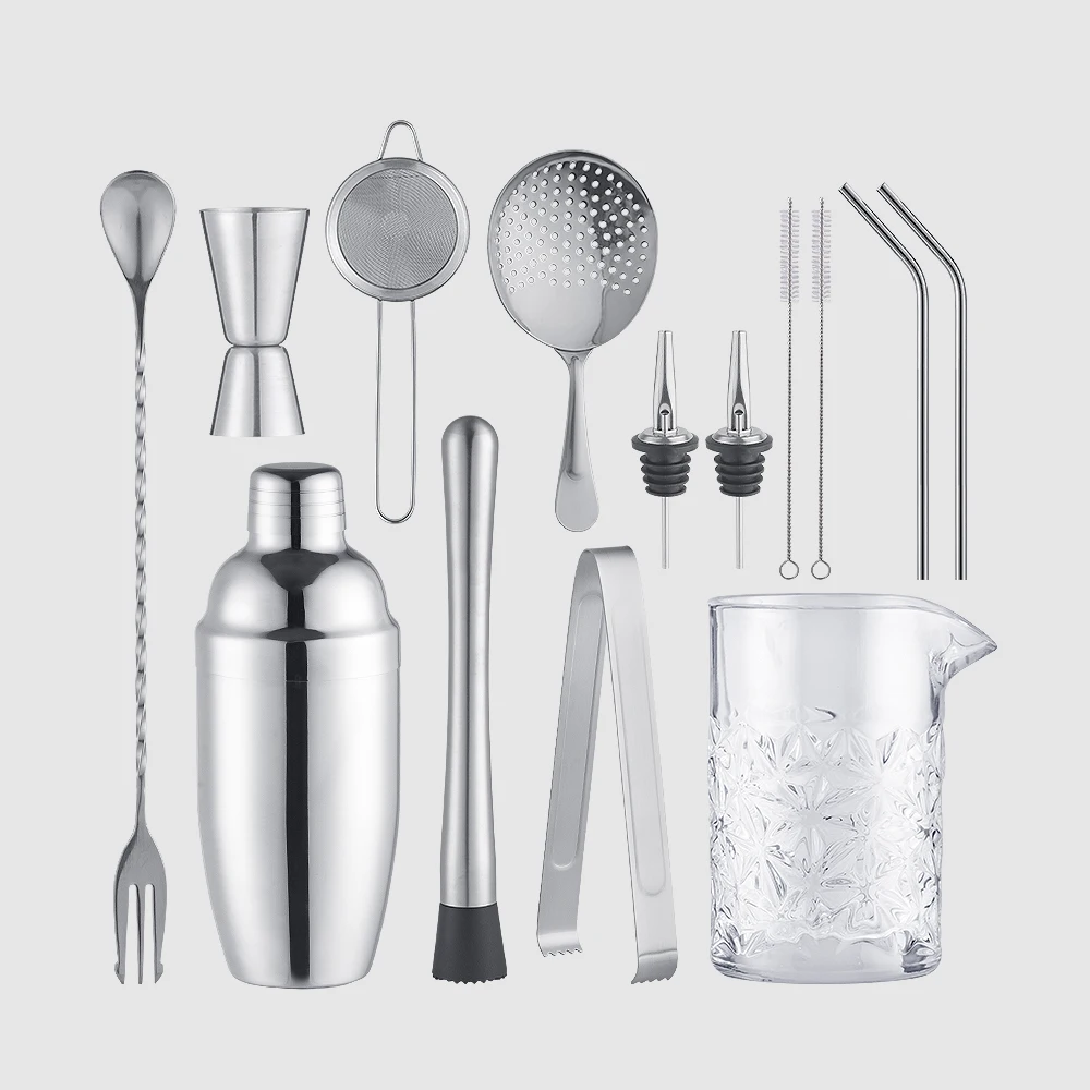 OUYADA Stainless Steel Martini Wine Bartender Tools Cocktail Shaker Bar Set