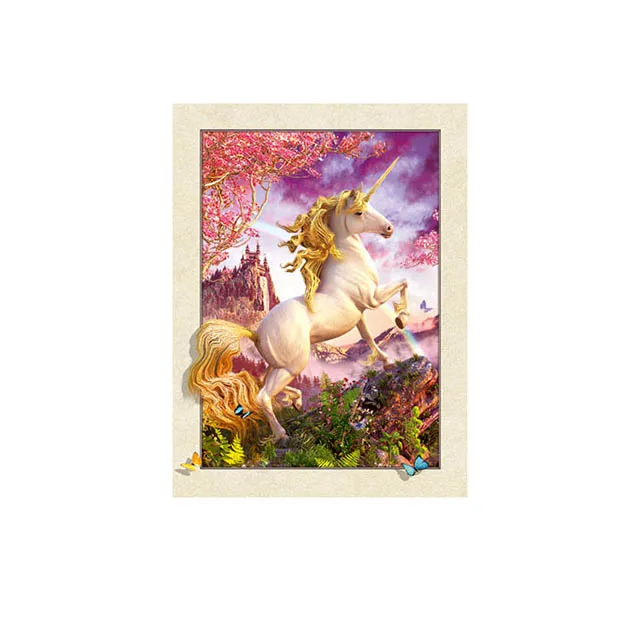 
china art deco unicorn painting,art 3d unicorn picture wall 