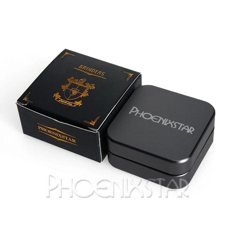 PHOENIXSTAR Square 55mm 2part Herb Grinder High-Quality Magnet Work Herbal Smoke Grinder Aluminum Herbal Grinder Crusher