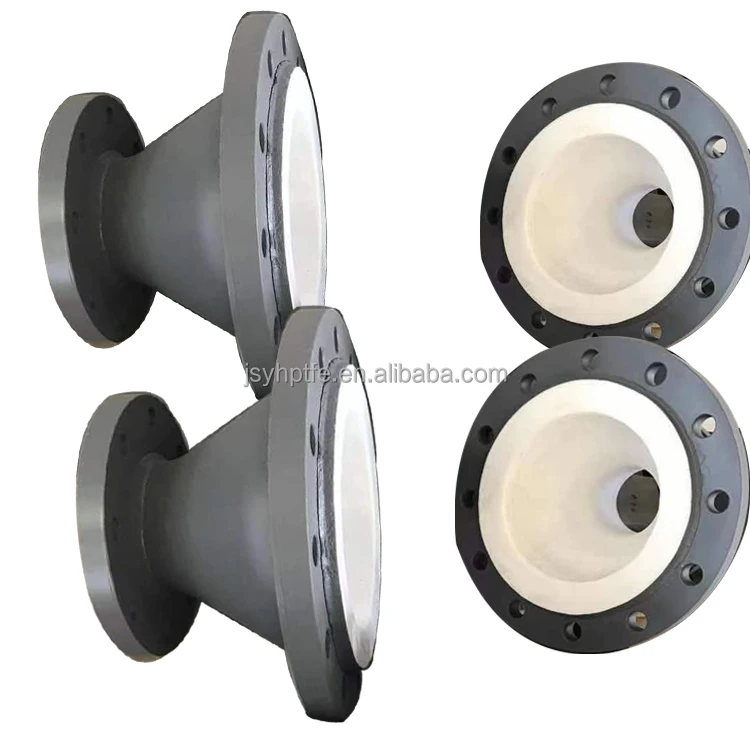 DN 50  SS/ CS Pipe fittings coupling spool PTFE Lining Reducer for Chemicals Pipeline  price list