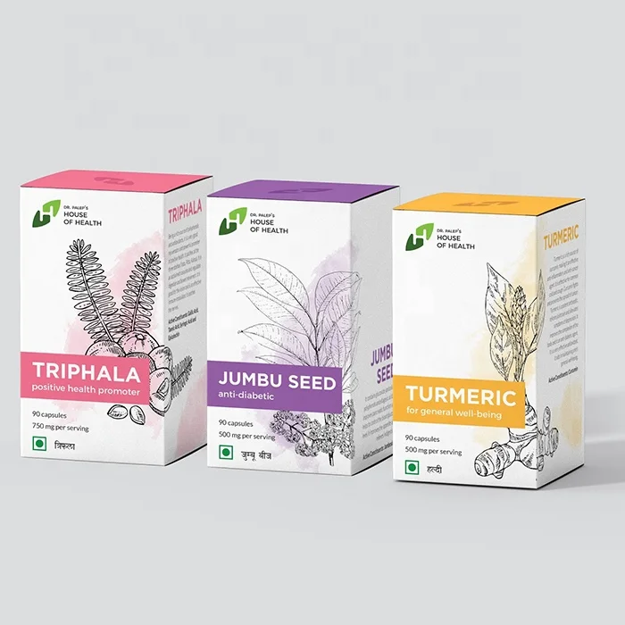 custom made eco friendly foldable paper packaging boxes for health care nutritional supplement product
