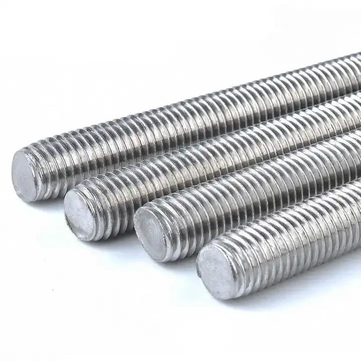 DIN Standard Stainless Steel Double End Threaded Rod with Plain Finish Hex Bolt Type