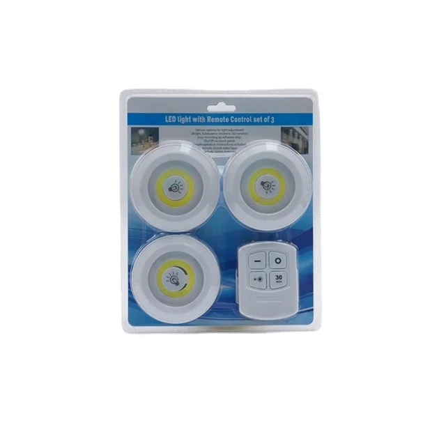 Wireless Remote Control Led Night Light Touch Switch Lamp Stick-on Push Light For Bedroom Or Cabinets