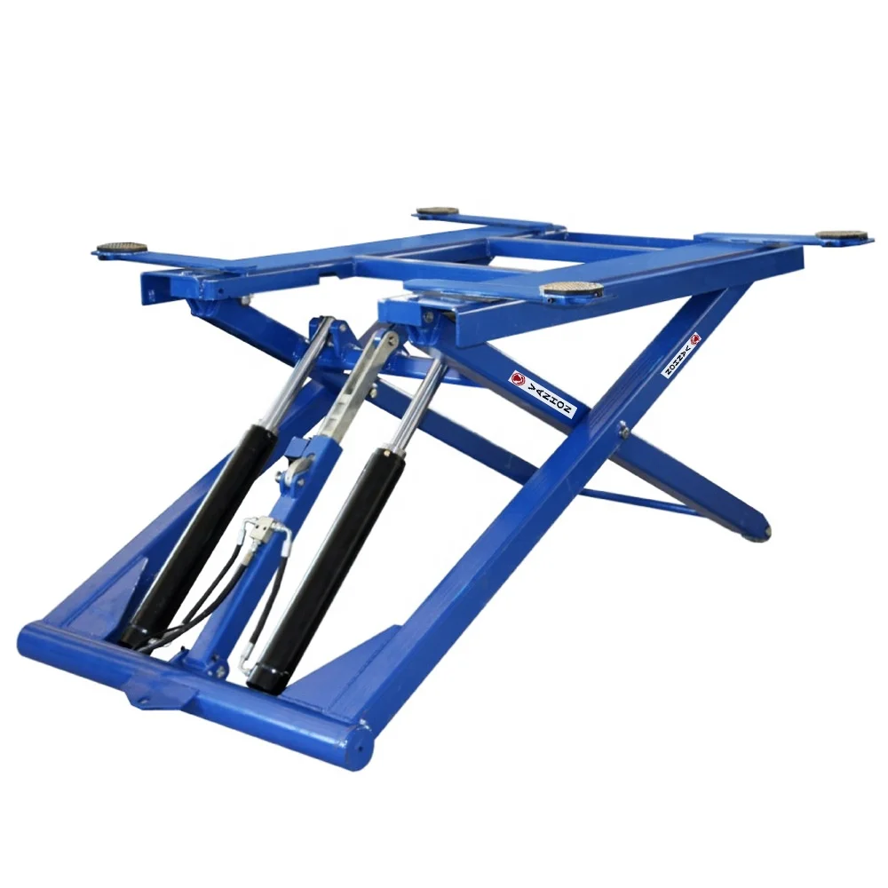 Movable 2700 kg capacity hydraulic mid-rise portable scissor car lift