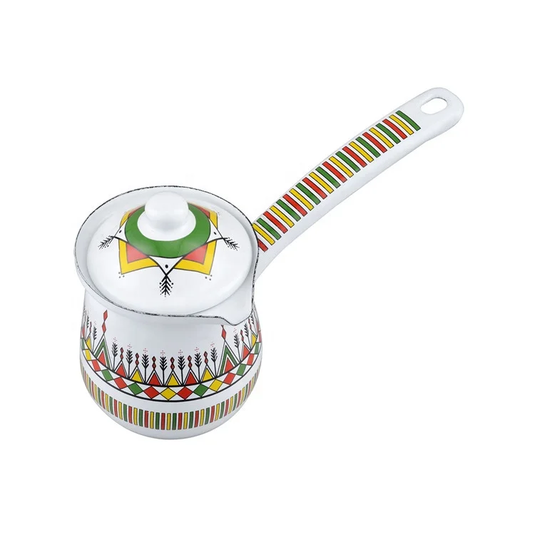 158D Enamel Pot Set Coffee Pot Coffee Milk Bucket Enamelled Coffee