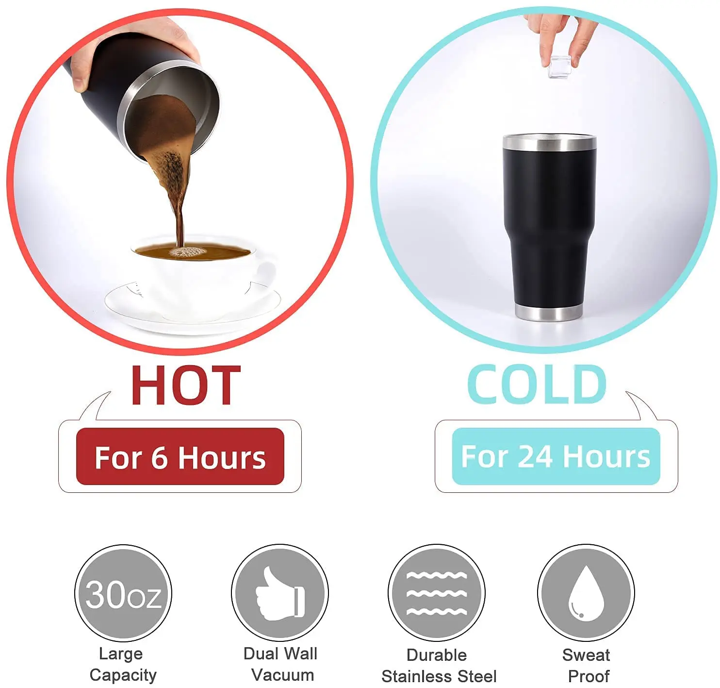 Tumbler Stainless Steel Double Insulated Tumbler 20oz 30oz Coffee Tumbler Mug