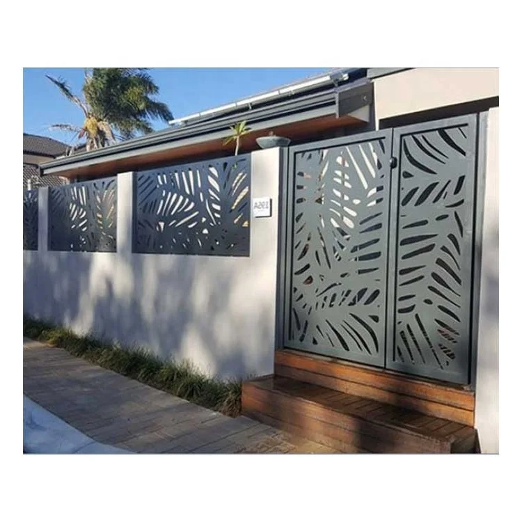 Panel Metal Screen Divider Personalizado Laser Cut Screen Decorative  Garden Fence Stainless Steel Metal Sheet