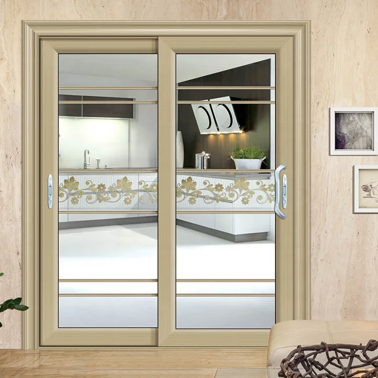 China Modern design sliding patio door glass  frameless aluminum sliding doors glass door
