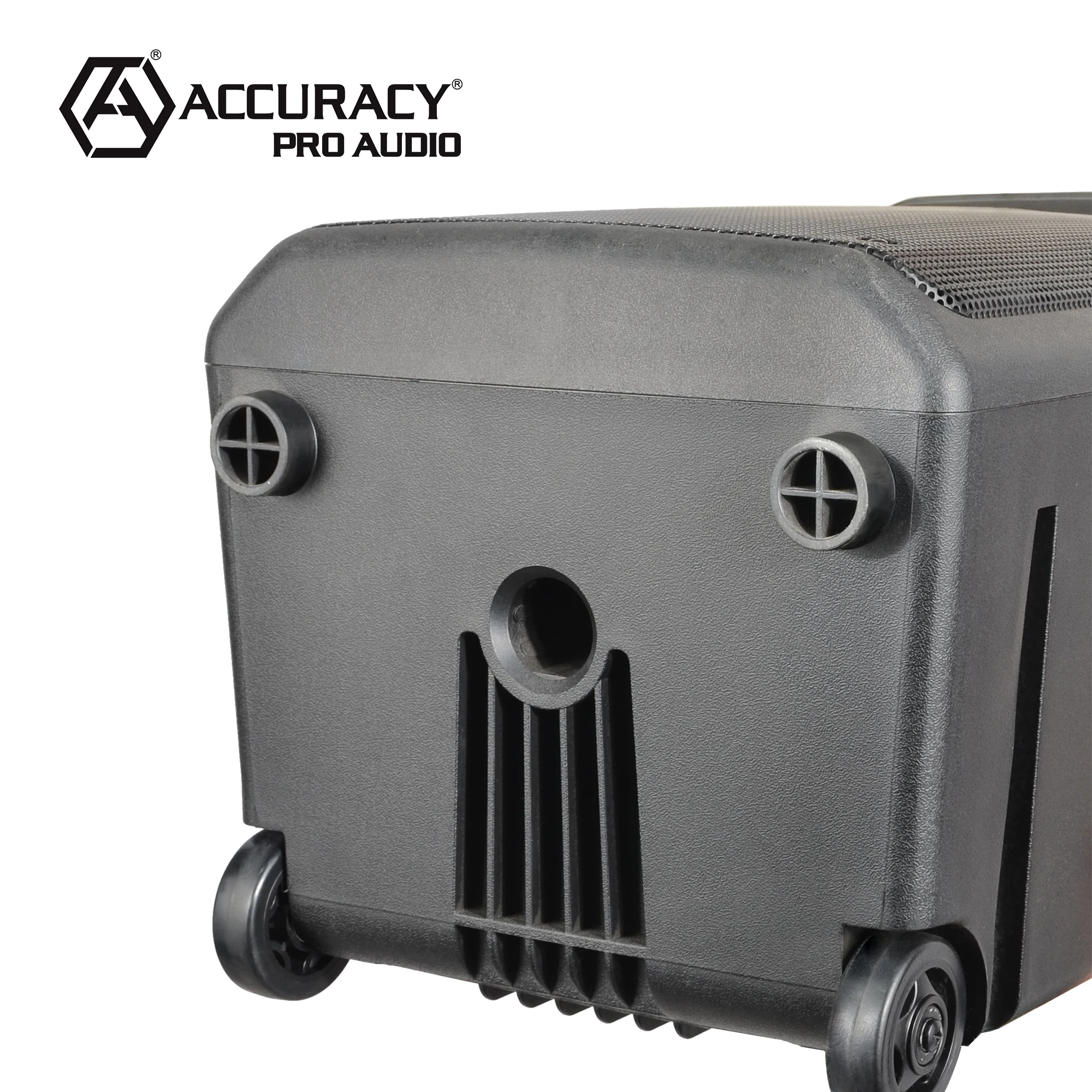 Accuracystands   10 Inch Plastic Subwoofer Battery Powered Pa System DSP Wireless Portable Active Speaker