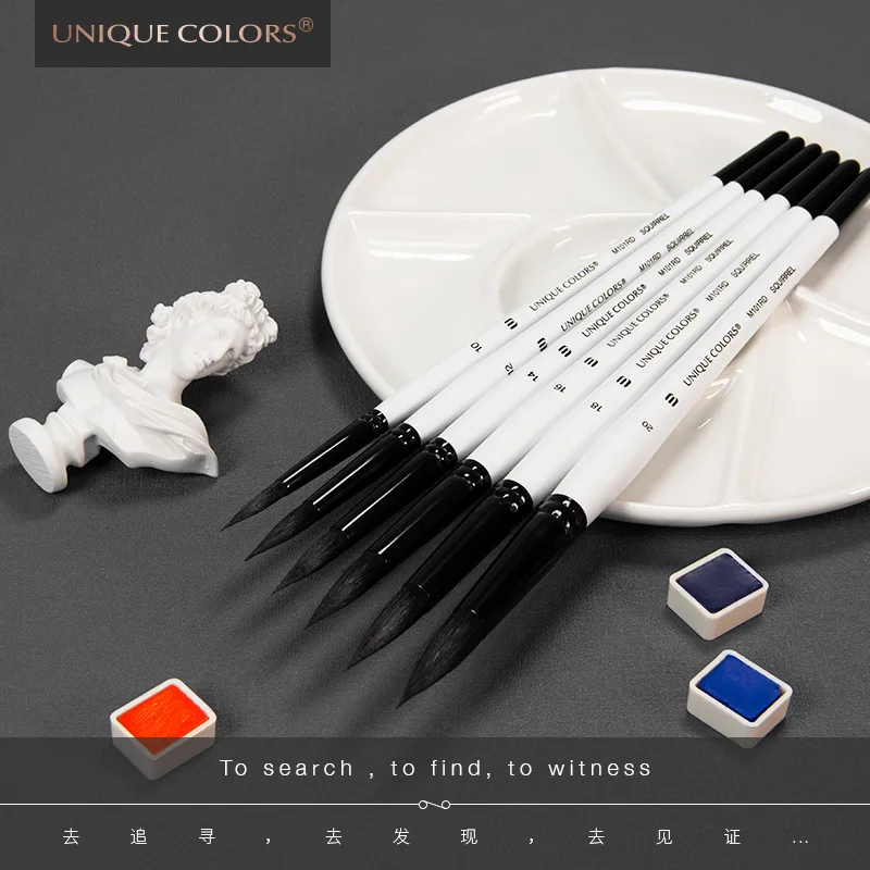 Professional Artist Pointed Hair Paint Brush Manufacture China Watercolor Paint Brushes Set For Acrylic Oil Watercolor Painting