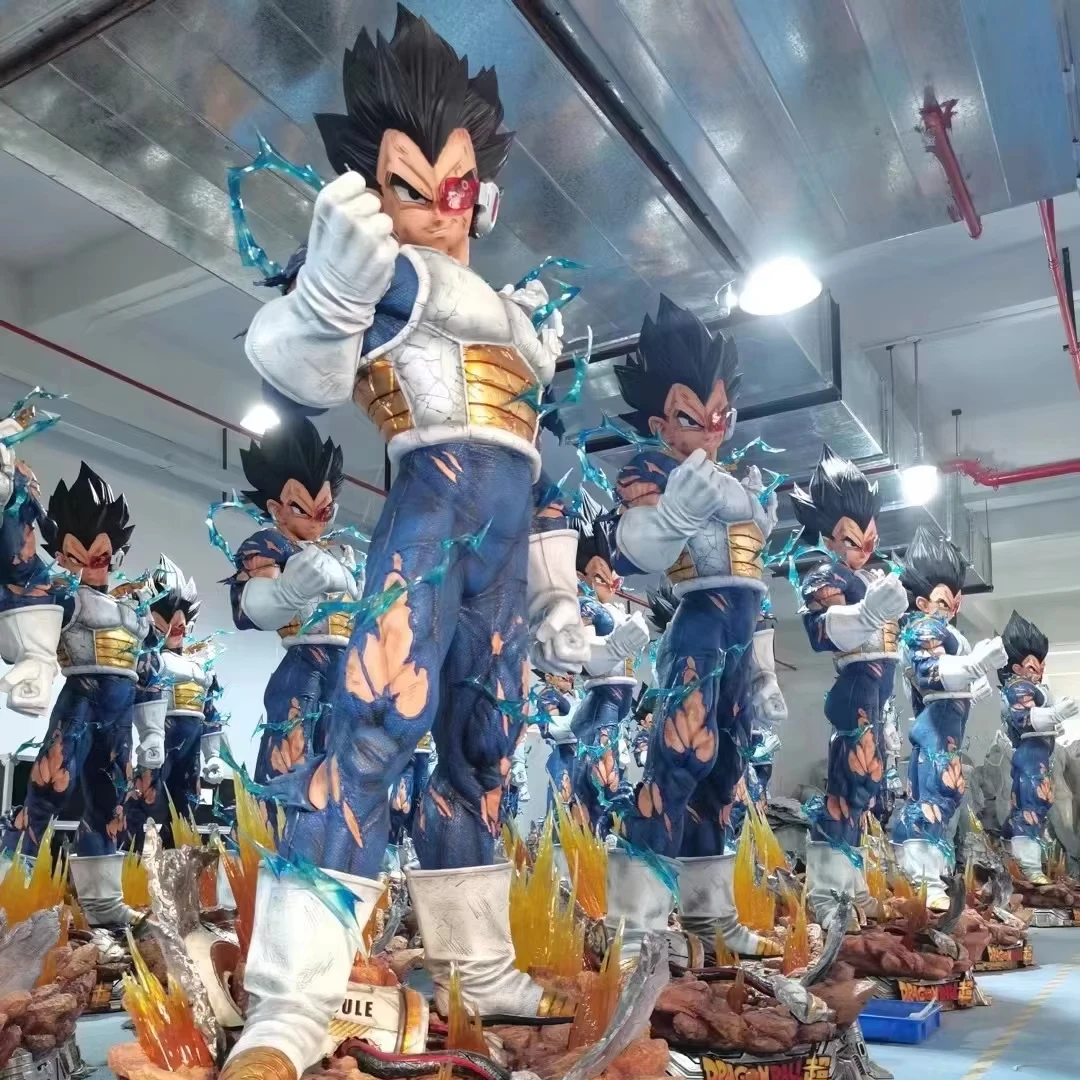 Custom Hot Sale Customized Life Size 1:1 Fiberglass Resin Dragon Ball Vegeta Statue Goku Figure Statues WuKong Anime Sculpture