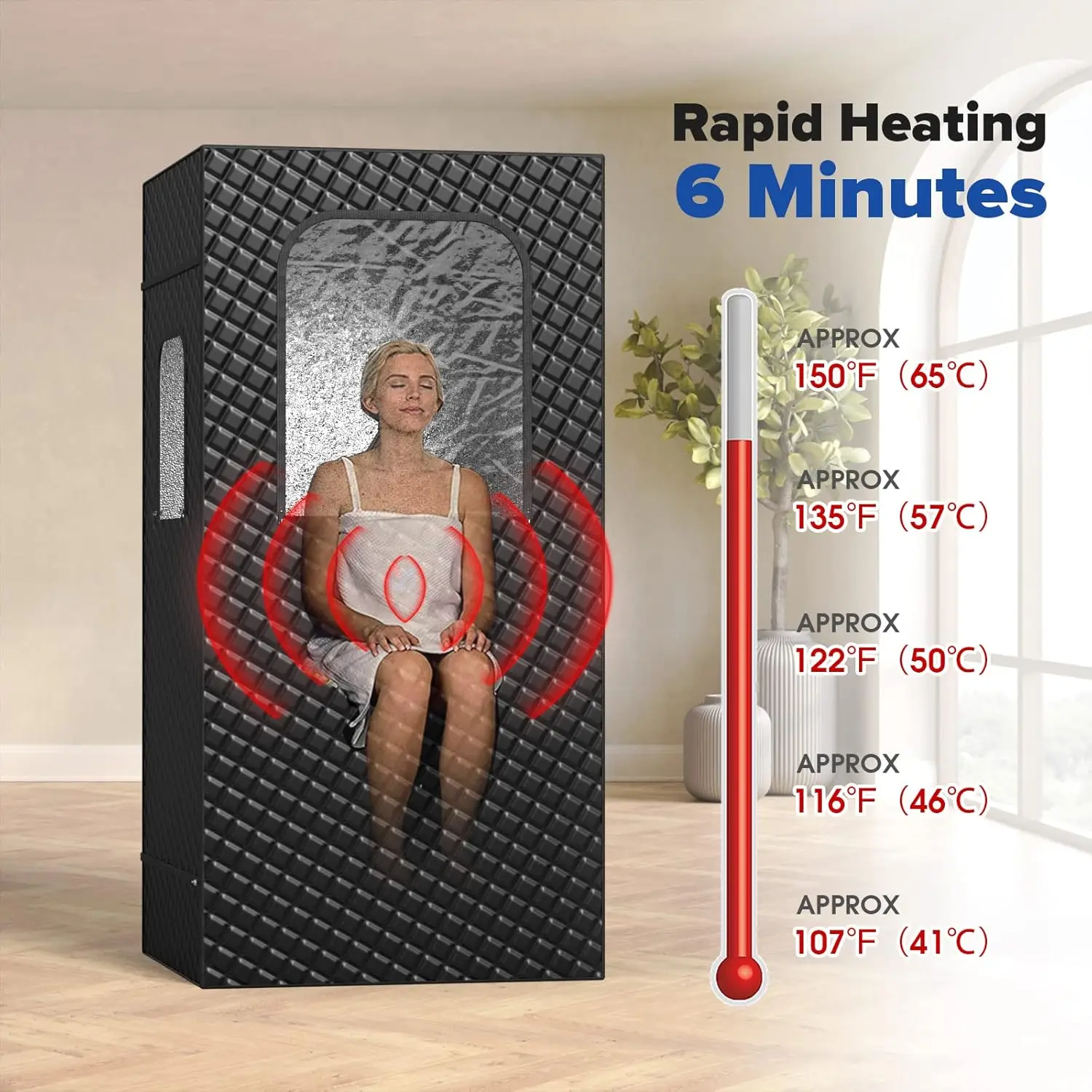 Portable Far Infrared Sauna Box Indoor Portable Sauna tent Whole Body SPA