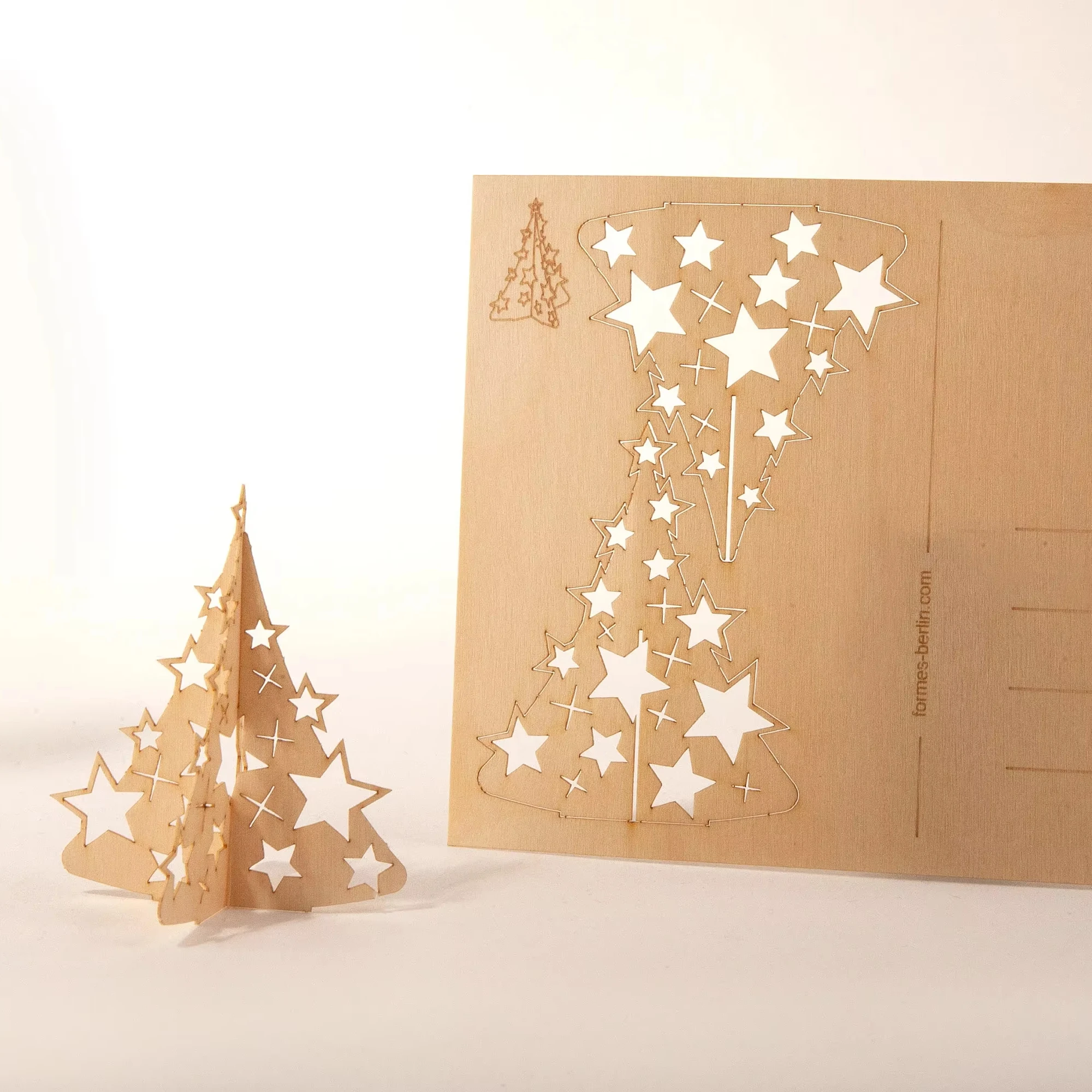 Wholesale Factory DIY Wooden Postcard Customization Laser Cut  Christmas ornament Laser Cut Crafts Wood Postcard