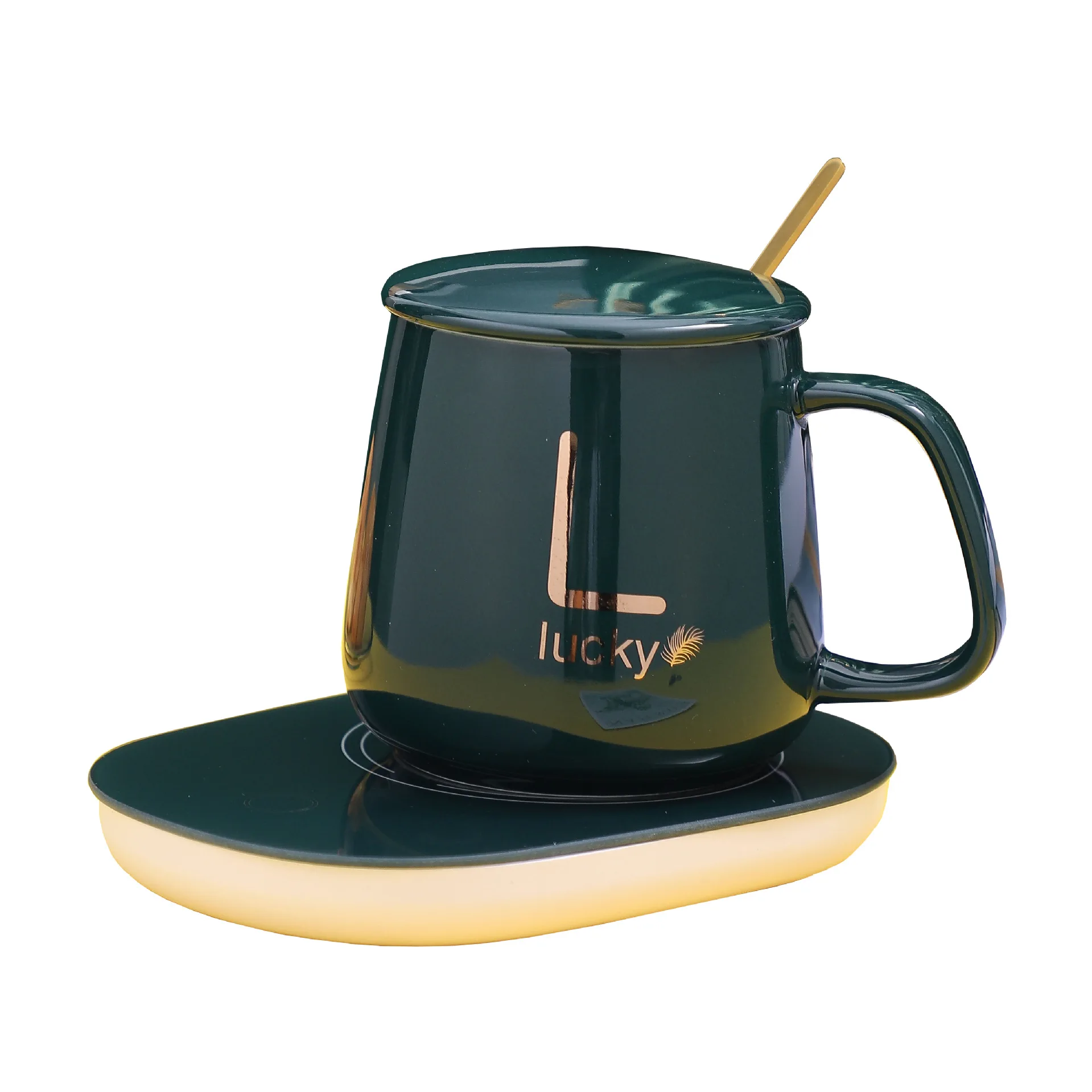 USB Office Home Gift Set Smart Electric heating coaster Thermotatic Ceramic Water Coffee Mug Warmer Cup Heater