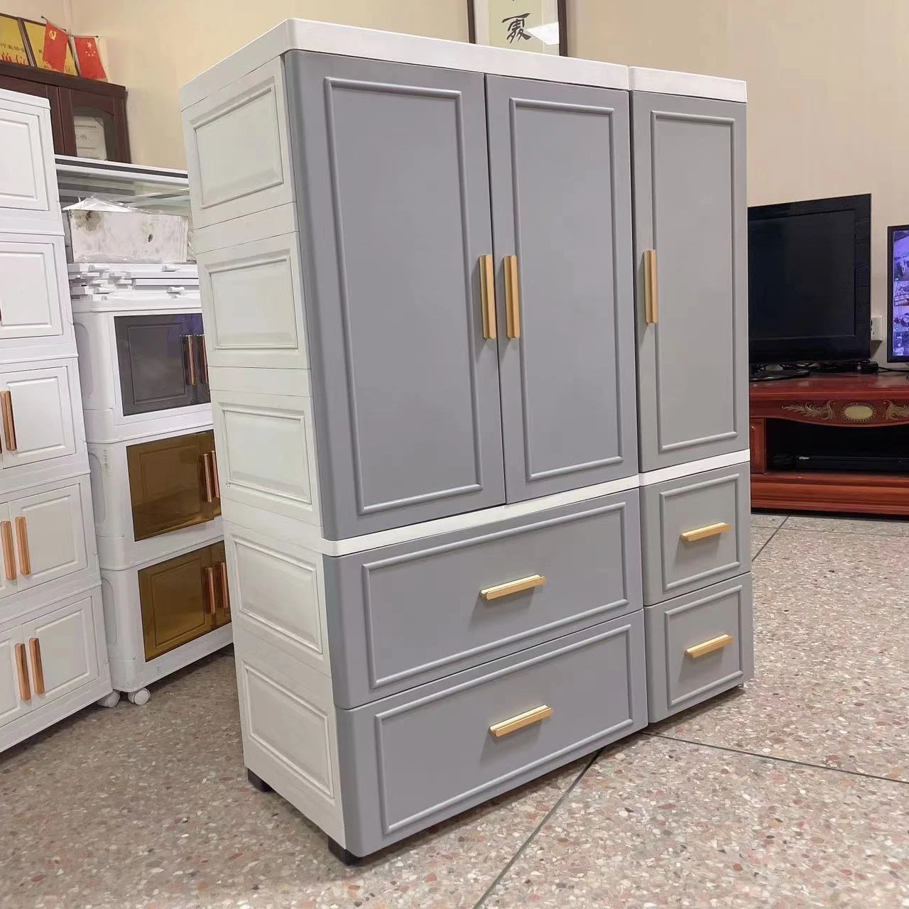 7-Layer Simple Plastic Storage Cabinet with Drawers for Baby Clothes and Kids Toys Organizer